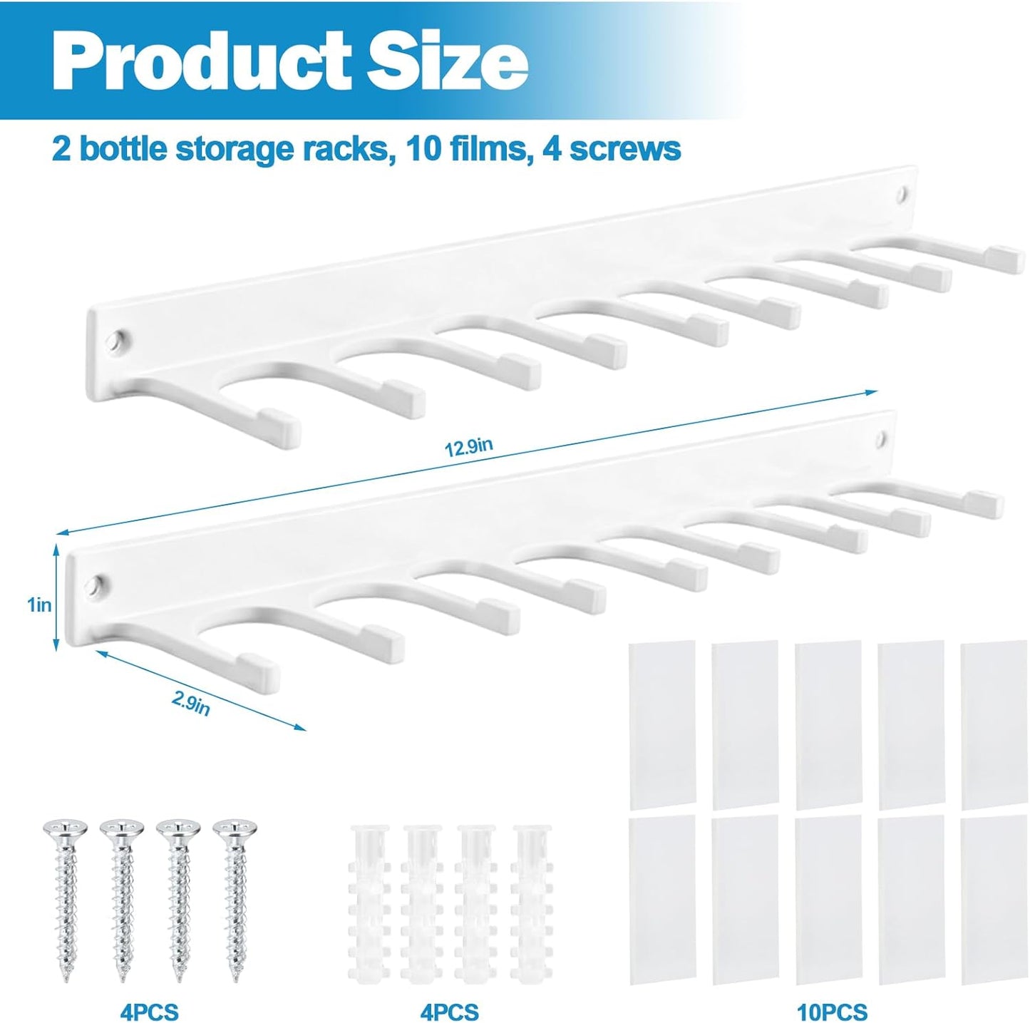 Palksky Baby Bottle Storage Organizer for Dr. Brown's,Baby Bottle Holder for Wall Storage, Fridge and Cabinet, Space Saving Organizer for Baby Stuff Essentials（2-Pieces）
