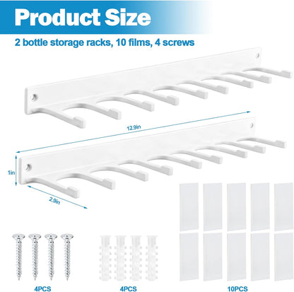 Palksky Baby Bottle Storage Organizer for Dr. Brown's,Baby Bottle Holder for Wall Storage, Fridge and Cabinet, Space Saving Organizer for Baby Stuff Essentials（2-Pieces）