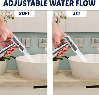 Bidet Sprayer Head with Hook,Stainless Steel Handheld Bidet Spraye r, Baby Cloth Diaper s Prayer, Save Water, Ergonomic Design, Perfect for Bathroom Cleaning and Personal Hygiene