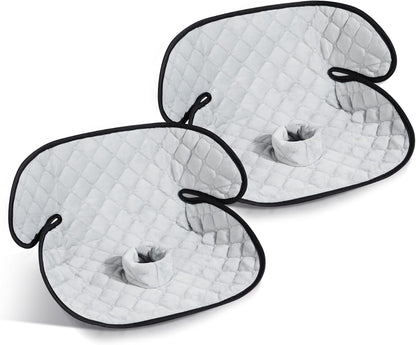 2 Pack Car Potty Training Seat Protector, Waterproof Toddler Car Seat Potty Training Cover, Piddle Pads & Liners for Baby Stroller, Booster & Travel,Non-Slip Pee Protector for Carseat (Grey)