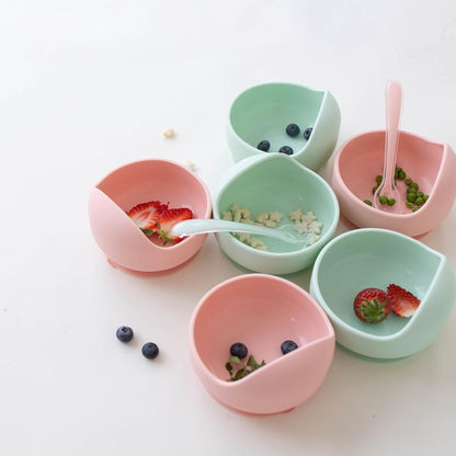 Baby's Brew Stayfull Silicone Bowl-Pink