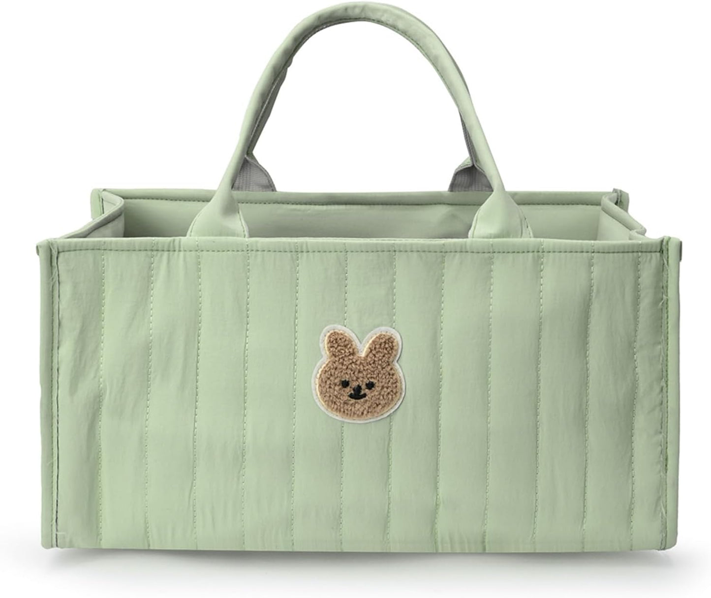 Diaper Caddy Organizer,Cute Floral Nursery Storage Basket,Soft Portable Changing Table Car Caddy Organizer Gift (Floral B)