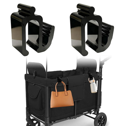 Universal Wagon Accessories, Upgraded Side Hooks with 30kg Load Capacity - Sturdy Stroller Hooks & Space-Saving Travel Organizer for All Stroller Wagon(4PCS)