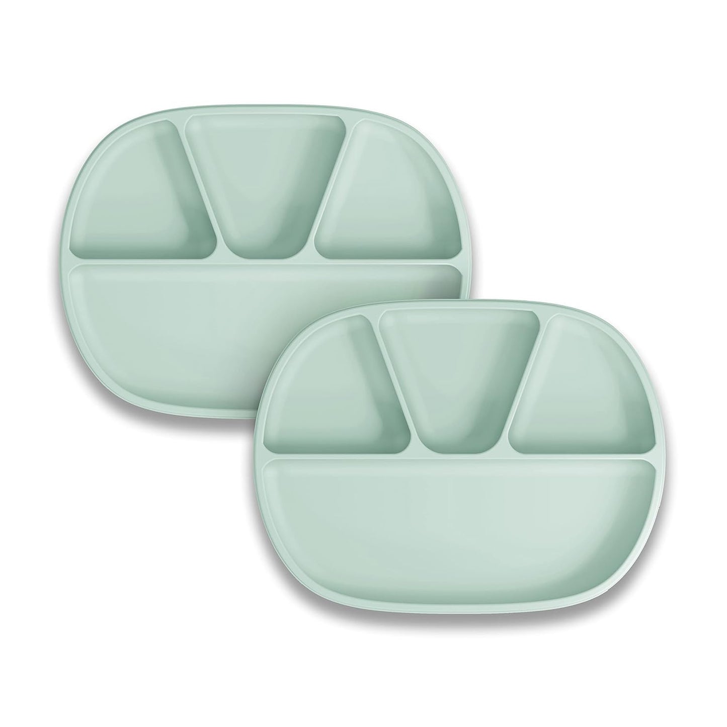 NUK Silicone Baby Tableware Bundle, Includes 1 Plate, 1 Bowl, 1 Cup, & 1 Spoon, Durable Suction Feature Helps Reduce Spills, Microwave-Safe, BPA-Free