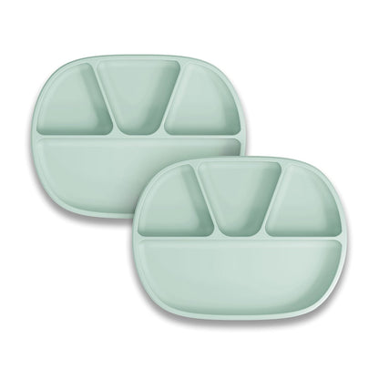 NUK Silicone Baby Tableware Bundle, Includes 1 Plate, 1 Bowl, 1 Cup, & 1 Spoon, Durable Suction Feature Helps Reduce Spills, Microwave-Safe, BPA-Free
