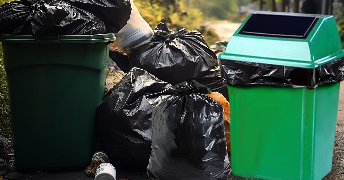 Handle Trash Bags 4 Gallon 100 Counts Small Garbage Bags for Office,Kitchen,Bedroom Waste Bin, Rubbish,Trash Can Liner