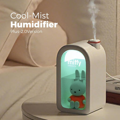 Mipow X Miffy Cool Mist Humidifier - Ultrasonic Quiet, Mini Cute Humidifier with Night Light, 380ml Humidifiers for Bedroom/Babies Nursery/Office