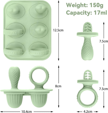 Silicone Toddlers Popsicle Molds with Sticks, 2Packs Mini Popsicles Molds for Baby Breastmilk Popsicle Molds for Teething Relief, Frozen Treats Maker Popsicle Maker Ice Pop Mold for Babies Kids