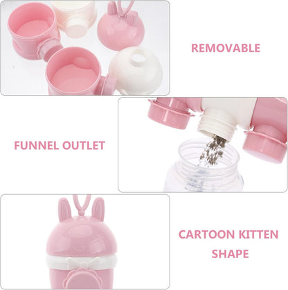 Kisangel Stackable Formula Dispenser 3 Layer Baby Milk Powder Dispenser Travel Milk Powder Container for Non- Spill Portable Home Storage