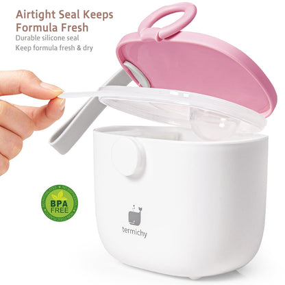 Termichy Baby Formula Dispenser, Portable Formula Dispenser Container with Scoop and Carry Handle for Travel Outdoor Activities for Baby Infant, 500ml