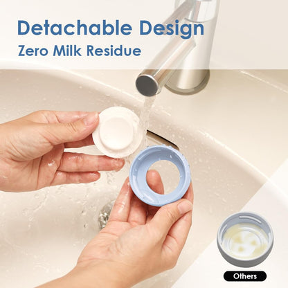 Maymom Wide-Mouth Milk Storage Feeding Collection Bottle with Nipple, Dome Cap, Bottle Top, SureSeal Sealing Disk; Compatible with Spectra Pump/Motif Luna; 5 pc (4.7Oz/140mL)
