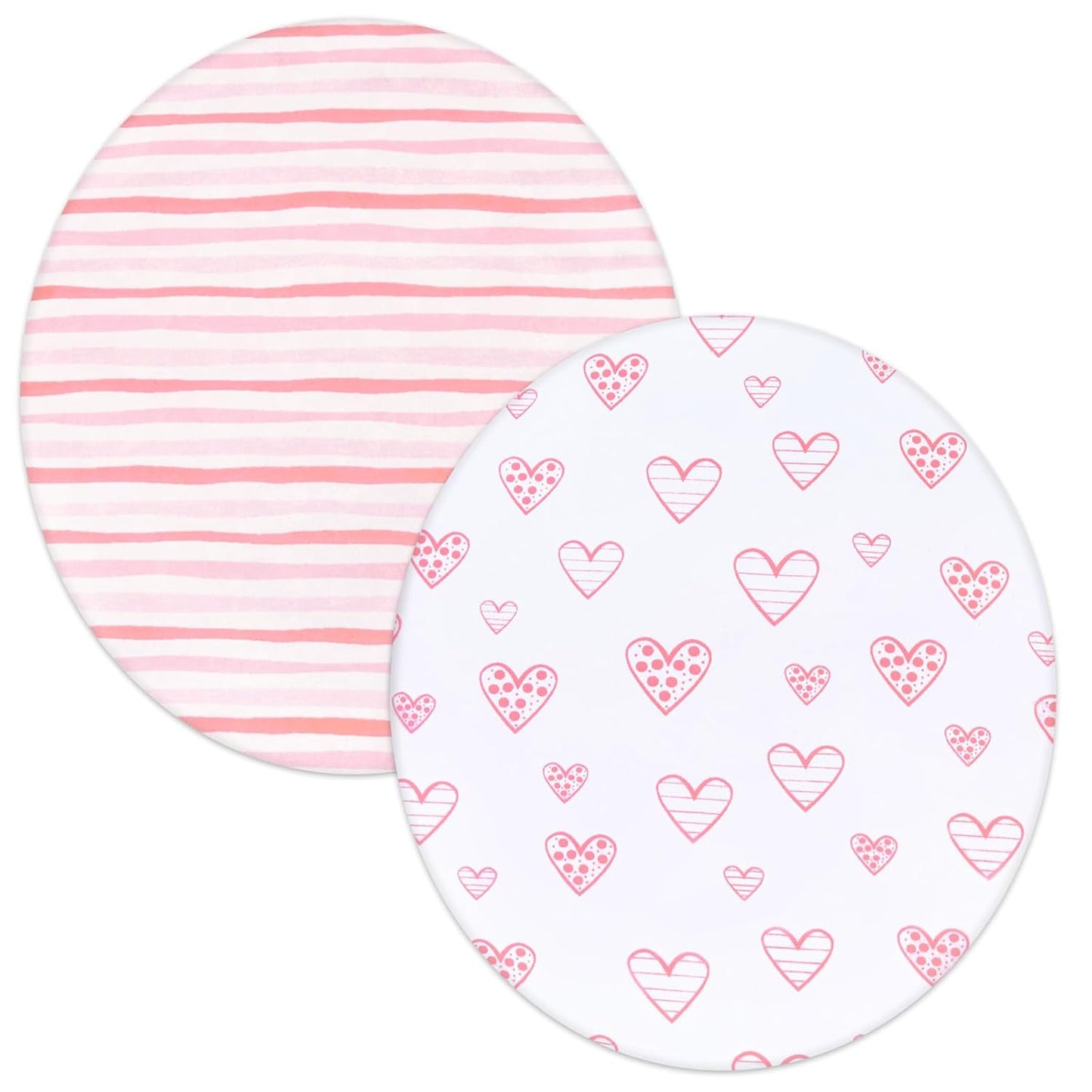 Bassinet Sheets Fit for Simmons Kids By The Bed City Sleeper Bassinet(Twins), Moses Basket and Hospital Bassinet, 100% Cotton, 2 Pack, Gray and White Print - Colors A