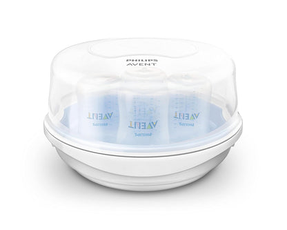 Philips AVENT Microwave Steam Sterilizer for Baby Bottles, Pacifiers, Cups and More, SCF281/05 (Pack of 3)