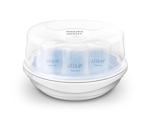 Philips AVENT Microwave Steam Sterilizer for Baby Bottles, Pacifiers, Cups and More, SCF281/05 (Pack of 3)