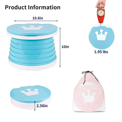 SunnySmile portable, foldable potty seat for toddler, Training Toilet Seat Emergency Toilet for Car, Camping, Outdoor, indoor (grey, small)