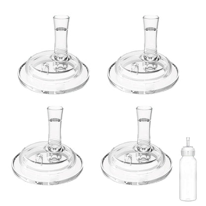 Sippy Straw Nipples for Dr. Browns Narrow Baby Bottles, Trainer Sippy Cup 100% Food Grade Silicone Soft Nipple, 8m+, Pack of 4