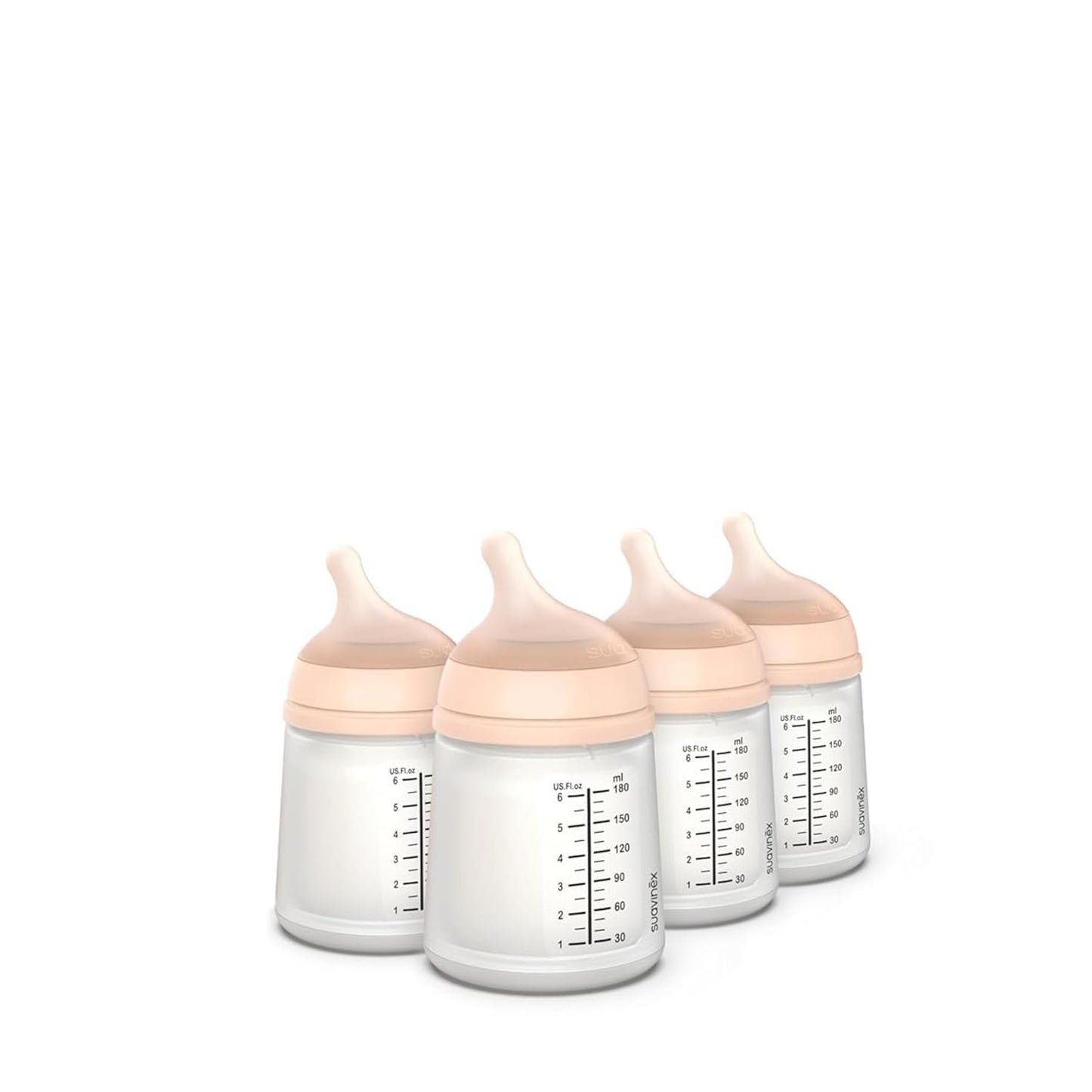 Suavinex Zero Zero Anti Colic Baby Bottle, No 1 Spanish Baby Bottle Brand, Minimizes Bottle Rejection & Nipple Confusion, Perfect for Breastfeeding Babies, 6oz/180mL, Deep Tone, Adaptable Flow Nipple