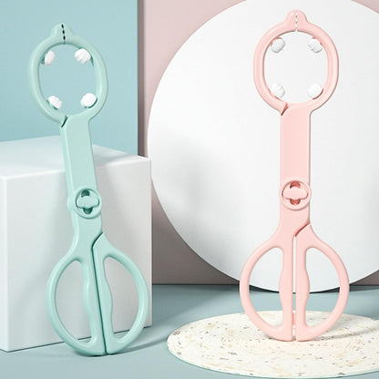 Baby Bottle Tong, Anti-Slip Pacifier Bottle Tongs, Silicone Baby Safety Bottle Holder, Scissor Design Multi-Functional High-Temperature Resistant Tong, Pink