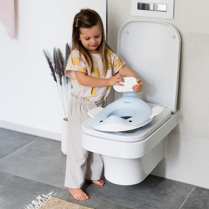 Kindsgut Whale Potty Training Seat for Toddlers – Kids Toilet Seat with Backrest, Non-Slip, Fits Round & Oval Toilet Seats, Designed in Germany, Peach