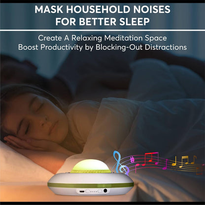 FamiSym White Noise Machine for Kids, Sound Machine Baby with 7 Starry Ambient Night Light, 28 Soothing Sounds Sleep Noise Machine Maker Ideal Gifts for Kids Adults Bedside Travel Nursery