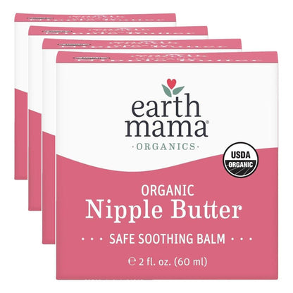 Earth Mama Organic Nipple Butter™ | Nipple Cream Safe for Breastfeeding | Postpartum Essentials for Nursing | Non Lanolin Nipple Cream, 2-Fluid Ounce