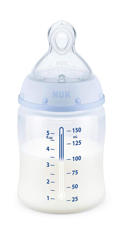 NUK Smooth Flow Anti Colic Baby Bottle, Elephant, 5 Ounce (3 Pack)