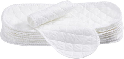 10PCS Three-Layers Cotton Diaper Reusable Solid Casual Infant Baby Cloth Diaper Covers Nappy Liners Insert (Three Layers - S, 30x11cm / 11.81x4.33in)