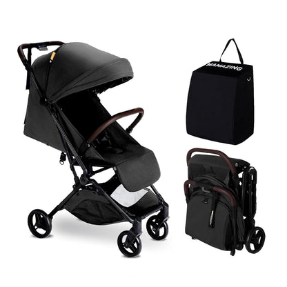 MAMAZING Ultra Air Lightweight Baby Travel Stroller with Carbon Fiber Frame, Compact & Airplane-Friendly, One-Handed Fold, 11.6 lbs, Perfect for Toddlers, Grey