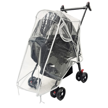 Unisize Pet Stroller Rain Cover, EVA Transparent Waterproof & Windproof Cover for Snow Rain Wind, Foldable Universal Fit for Most Dog Strollers