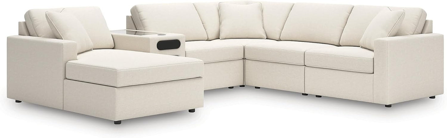 Signature Design by Ashley Modmax Coastal Press-Back Swivel Glider Rocker Recliner with Machine Washable Cover, Hidden Storage Compartments and 2 Bolster Pillows, Beige - Colors B