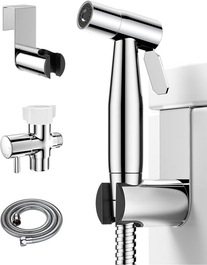 BRITULIF Handheld Bidet Sprayer for Toilet, Jet Sprayer for Toilet Muslim Shower, Adjustable Cloth Diaper Sprayer Bidets Attachment for Toilet, Toilet Bidet Sprayer with Bidet Hose for Feminine Wash