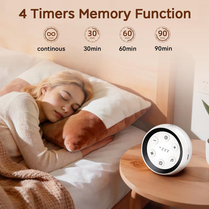 Continuous Sound Machine Battery Small White Noise Machine for Baby Kids Adult with 32 Soothing Sounds 32 Volume Levels Sleep Brown Noise Machine for Travel Office Privacy with 4 Timer & Memory