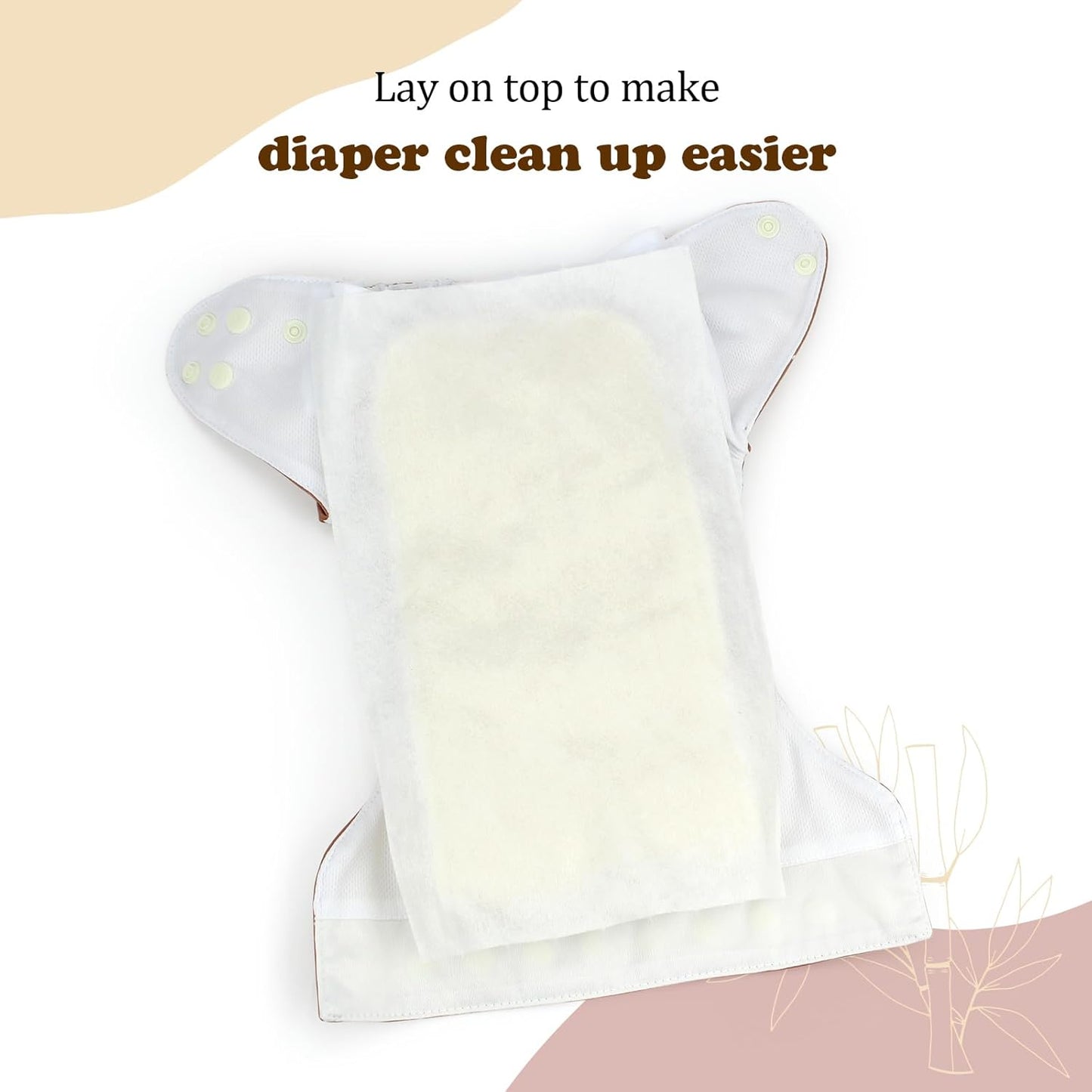 Mama Koala Disposable Natural Diaper Liners for Cloth Diapers, 200 Sheets (2 Pack)