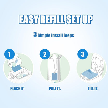 Diaper Pail Refills Bags with 30 Bags (Baby Powder Scent) Compatible with Genie Easy Roll Signature and Platinum Diaper Pails, 7-Layer Odor-Barrier Technology 2 Pack (60 Bag)
