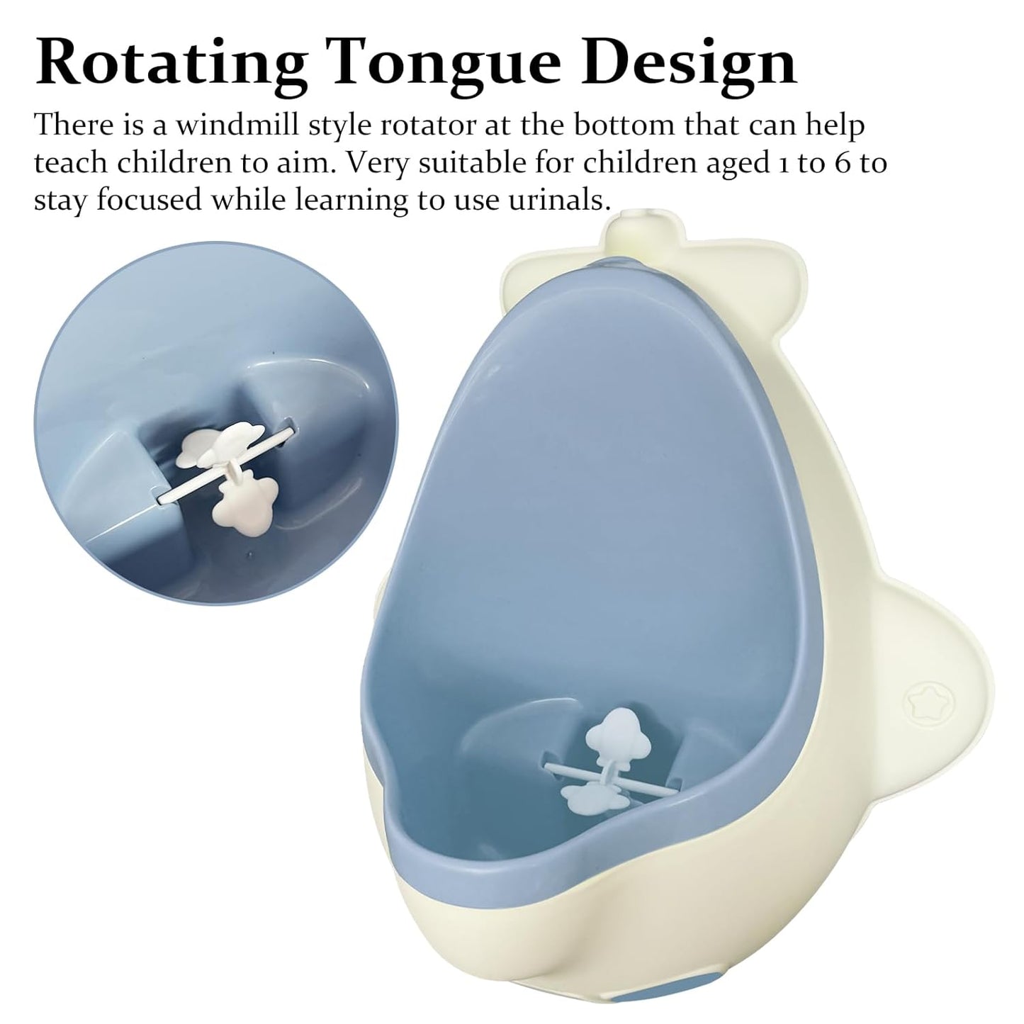 Cute Frog Potty Training Urinal for Boys with Funny Aiming Target - Blackish Green