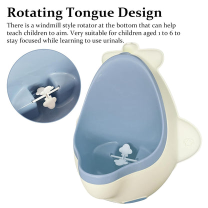 Cute Frog Potty Training Urinal for Boys with Funny Aiming Target - Blackish Green