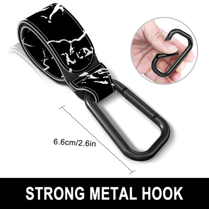 Baby Stroller Hooks for Hanging Bags, Universal Stroller Clips Accessories, Mommy Hook for Diaper Bag, Shopping Cart, Purse, Backpack - 2 Pack, Abstract Leaf