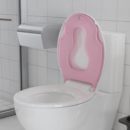 Toilet Seat Round,Toilet Seat with Toddler Seat Built in, Potty Training Toilet Seat Round Fits Both Adult and Child, with Soft Close,Easy Install and Clean - White, Round
