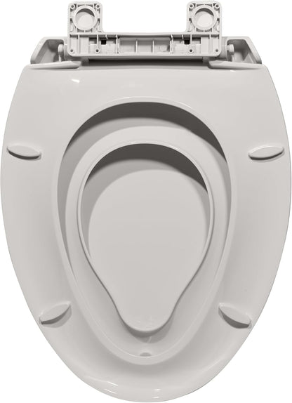 Toilet Seat, Elongated Toilet Seat with Toddler Seat Built in, Potty Training Toilet Seat Elongated Fits Both Adult and Child, with Slow Close and Magnets- Elongated
