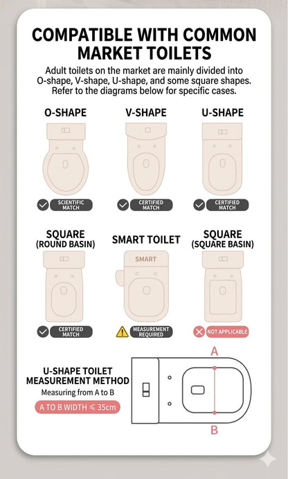 Kids Potty Training Toilet Seat with Step Stool Ladder, Bear Design, Adjustable Height, Non-Slip Steps, Soft PVC Cushion Seat with Handles (A-Pink)