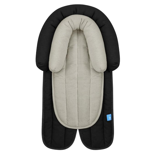 COOLBEBE Upgraded 2-in-1 Babybody Supports for Newborn Infant - Extra Soft Breathable Car Seat Insert Cushion Pad, Perfect for Carseat, Stroller, Swing, Bouncer, Black