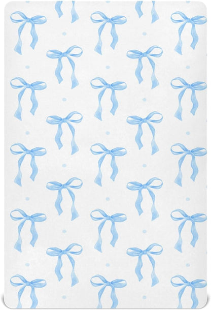 Fitted Crib Sheets Cactus and Floral Stretchy Portable Playard Sheets for Baby Toddler, Breathable Soft Mini Crib Mattress 52 x 28 in for Boys and Girls