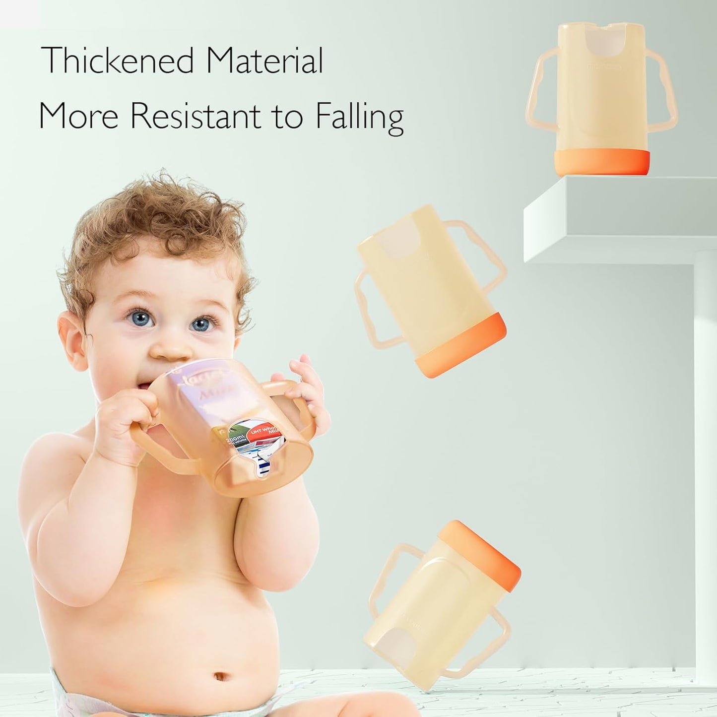Momcozy Baby Pouch Holder No Squeeze, Baby Food & Juice Box Holder, Mess-Free, Easy Grip for Self-Feeding, BPA-Free & DEHP-Free, Must-Have for Babies, Green