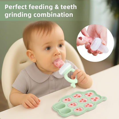 16 Pack Silicone Baby Feeding Set, BPA-Free Baby LED Weaning Supplies, Include Suction Plates, Baby Bowls, Silicone Fork & Spoon, and More, First Stage Baby Food Eating Utensils - 6+ Months(Blue, 16)
