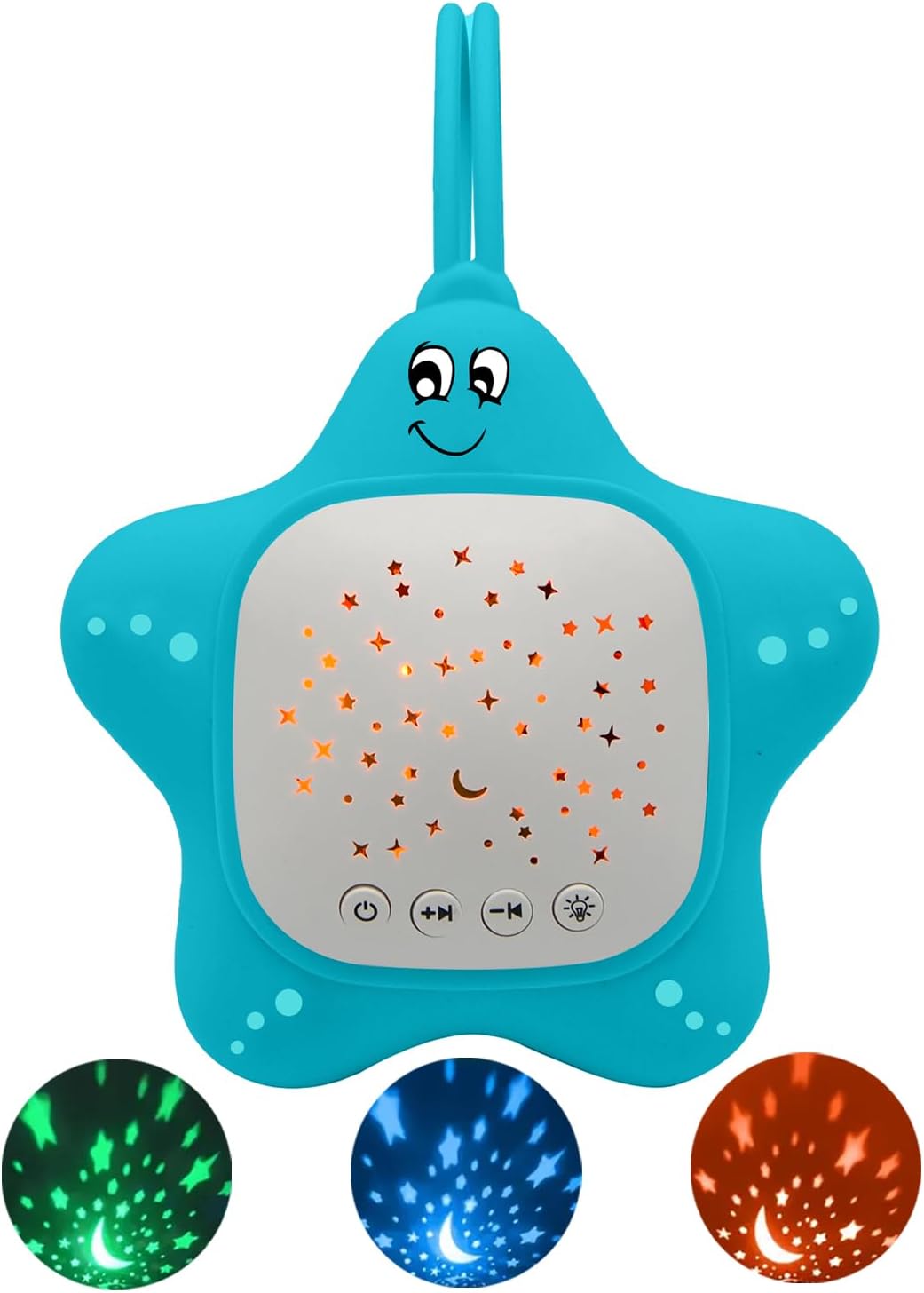 Portable White Noise Machine for Baby | Sleep Aid Music Lullaby Sound Machine with Star Projector for Nursery, Home, Travel | Gift for Infants, Toddlers, Kids