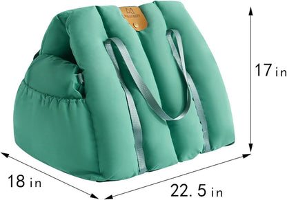 Convertible Pet Car Seat and Carrier, Cat Carrier Pouch, Portable Travel Bed for Cats and Small Dogs,Dog Car Seat for Small Dogs,Winter Warm cat Carrier Backpack