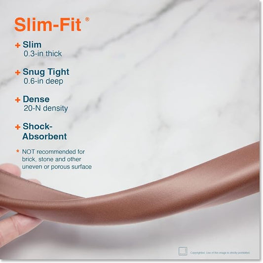 Roving Cove Slimfit Edge Protector for Baby Proofing (9ft Small Edge Only), Soft Rubber Foam Furniture Edge Bumper Guard, Desk Edge Cushion, 3M Adhesive, Coffee Brown