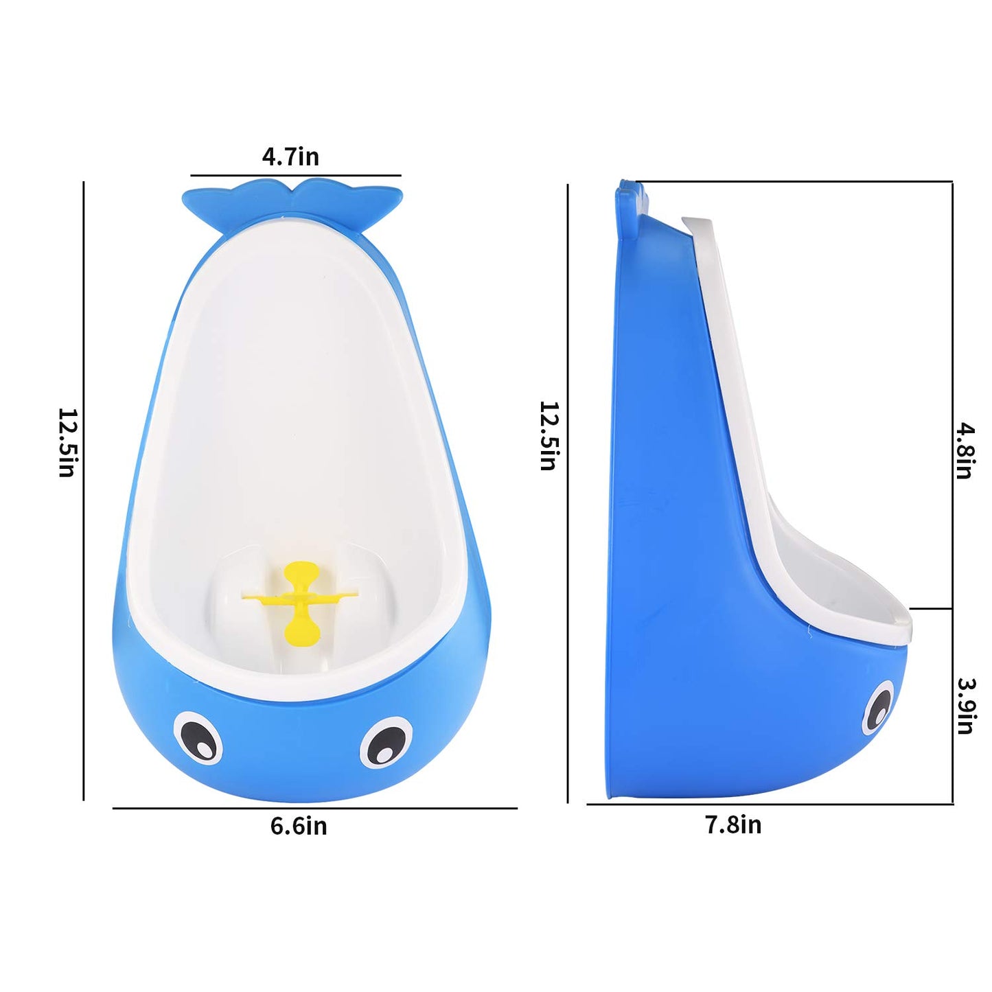 Cute Frog Potty Training Urinal for Boys with Funny Aiming Target - Blackish Green