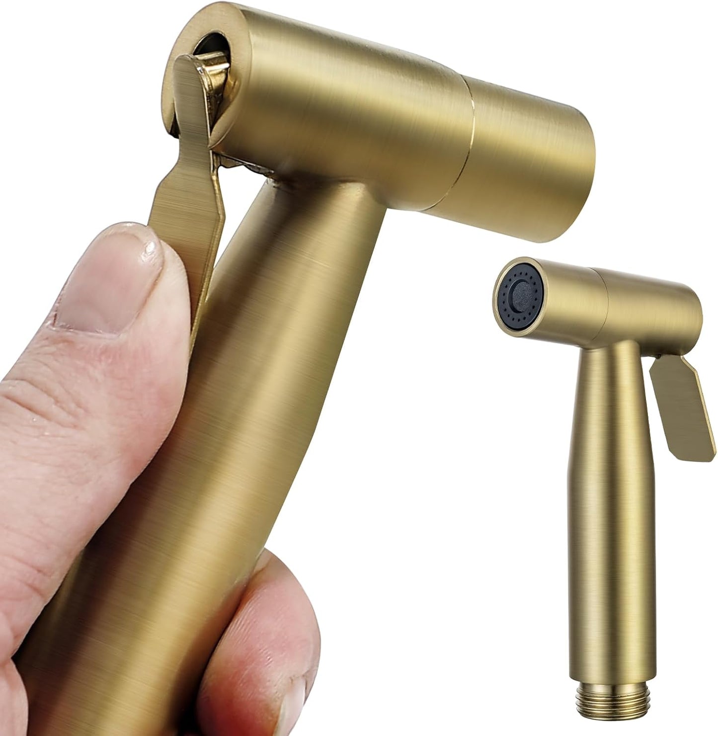 BARROCK 2 Pack Bidet Sprayer Head Only, Stainless Steel Handheld Shattaf Jet Spray for Toilet, Baby Cloth Diaper Sprayer with Adjustable Water Pressure Control, Brushed Nickel