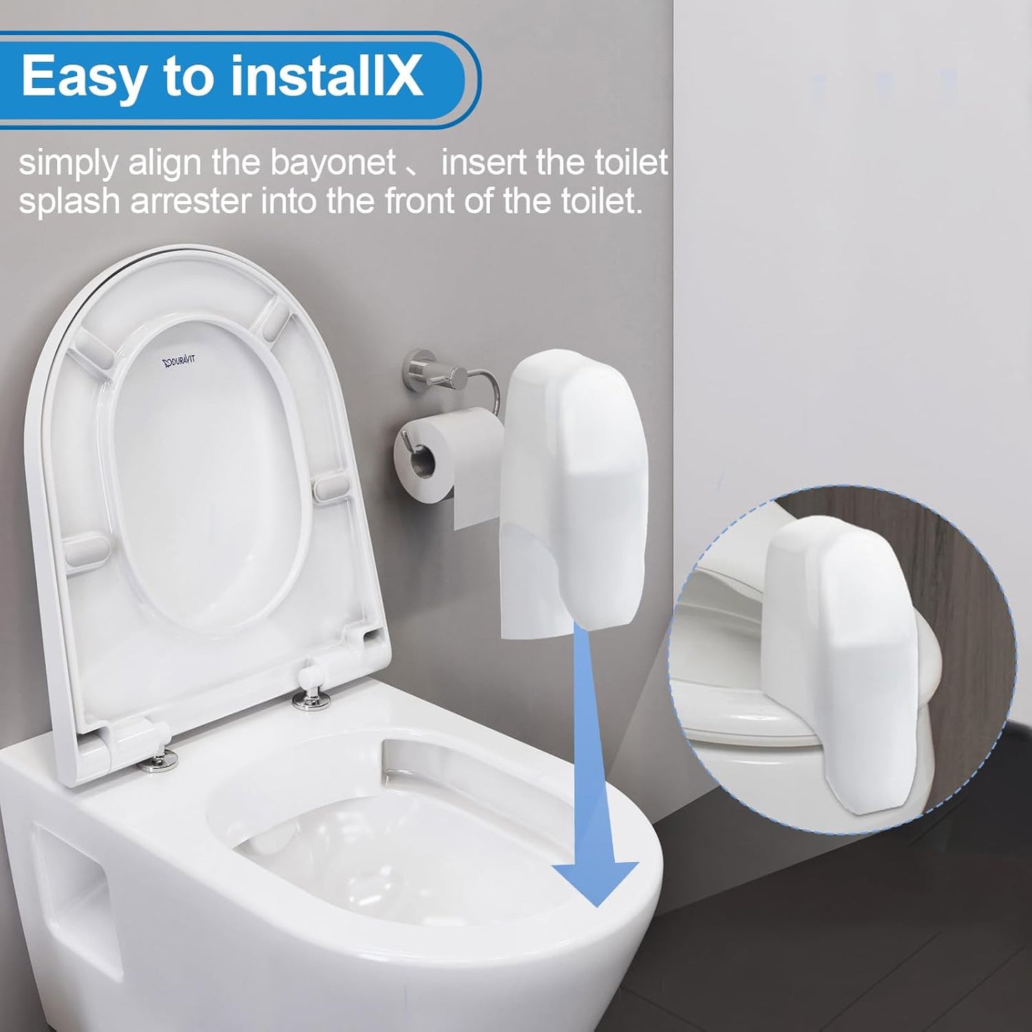 Toilet Splash Guard for Directs Urine Home Care Disability Elevated and Boys Potty Training,Diversion Pee Guard,Portable Restroom Pee Guard for Toilet Seat Adult Men,Prevent Urine Splashing (1 Pack)